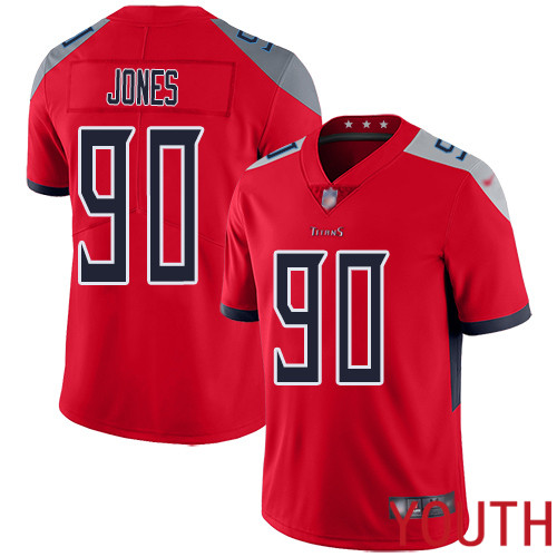 Tennessee Titans Limited Red Youth DaQuan Jones Jersey NFL Football #90 Inverted Legend->youth nfl jersey->Youth Jersey